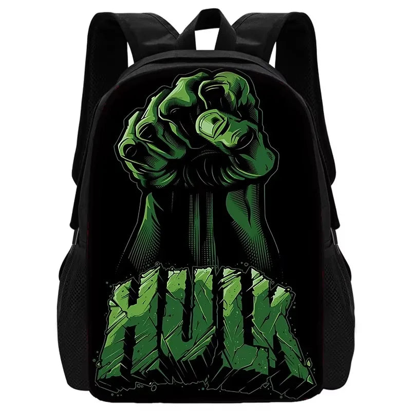 Mochila Hulk - Puño Vectorial Texto HULK