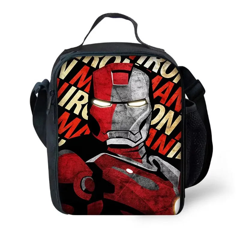 Bolsa de almuerzo Avengers Iron Man - Cara Pop Art Rojo Gris