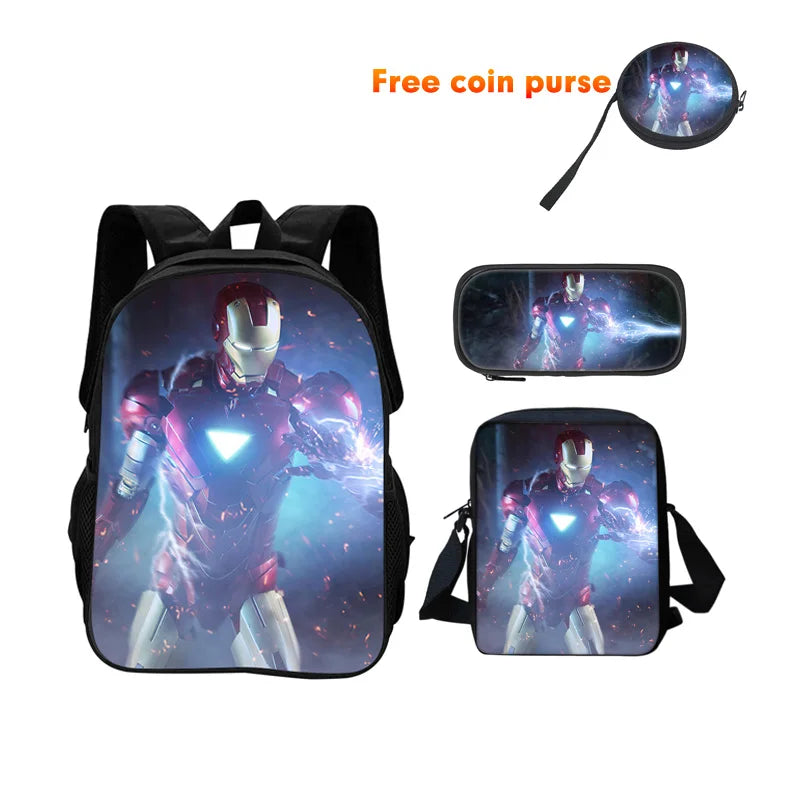 Set de mochila de 3 piezas Avengers Iron Man - Reactor triangular rayos