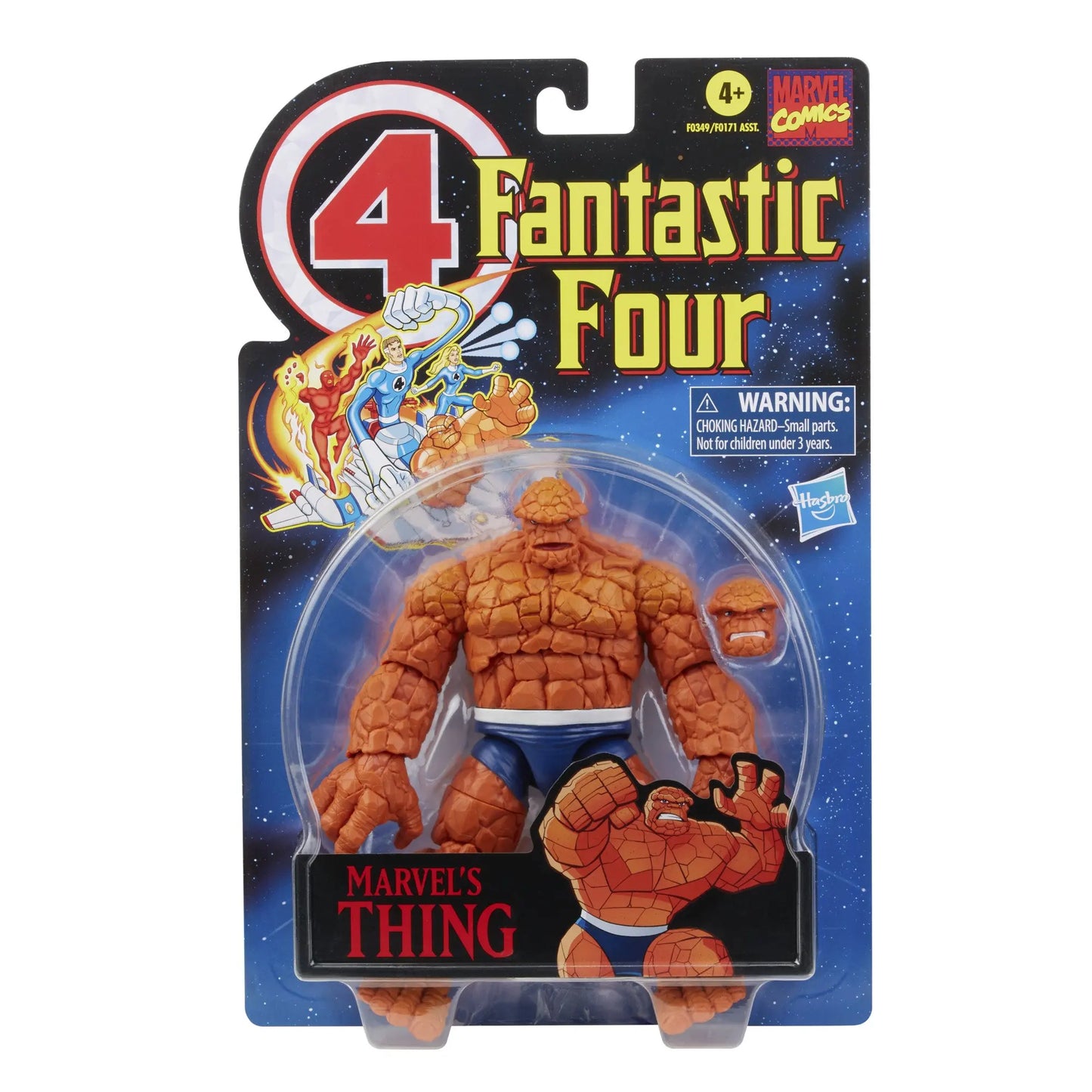Figurine Marvel Legends Fantastic Four Retro Wave - The Thing Torche Humaine Femme Invisible M. Fantastique Psycho-Man 6 Pouces