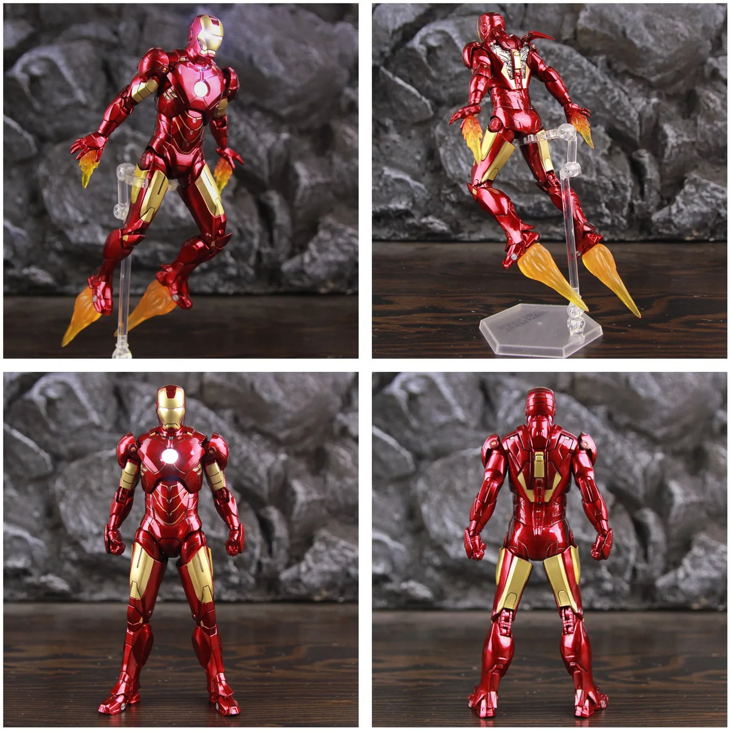 Figura LED de los Vengadores Iron Man Mark IV - Pose Estática Manos Intercambiables
