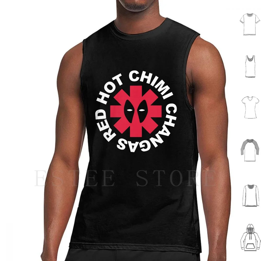 Trägershirt Deadpool Parodie Red Hot Chimi Changas - Grau