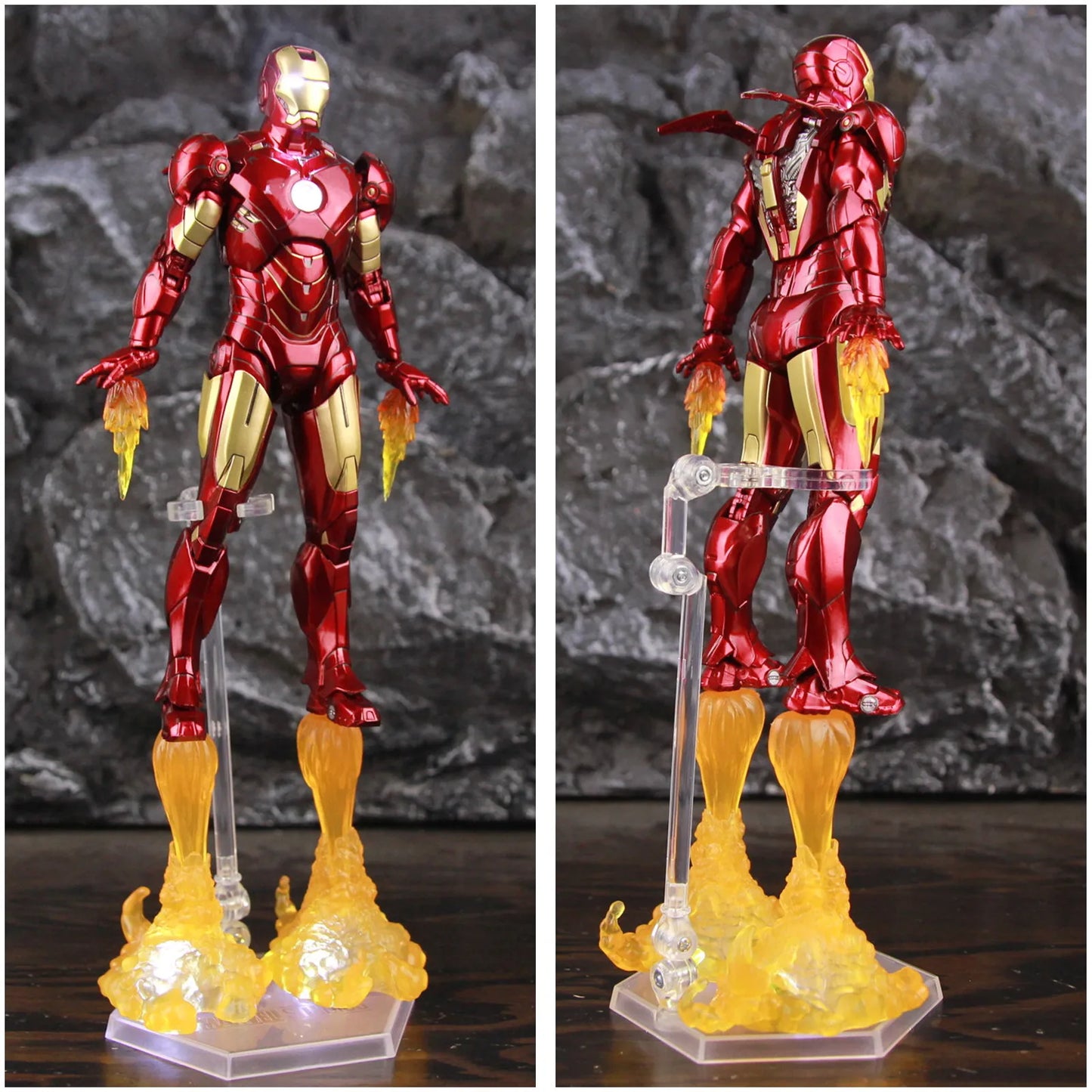 Figura LED de los Vengadores Iron Man Mark IV - Pose Estática Manos Intercambiables