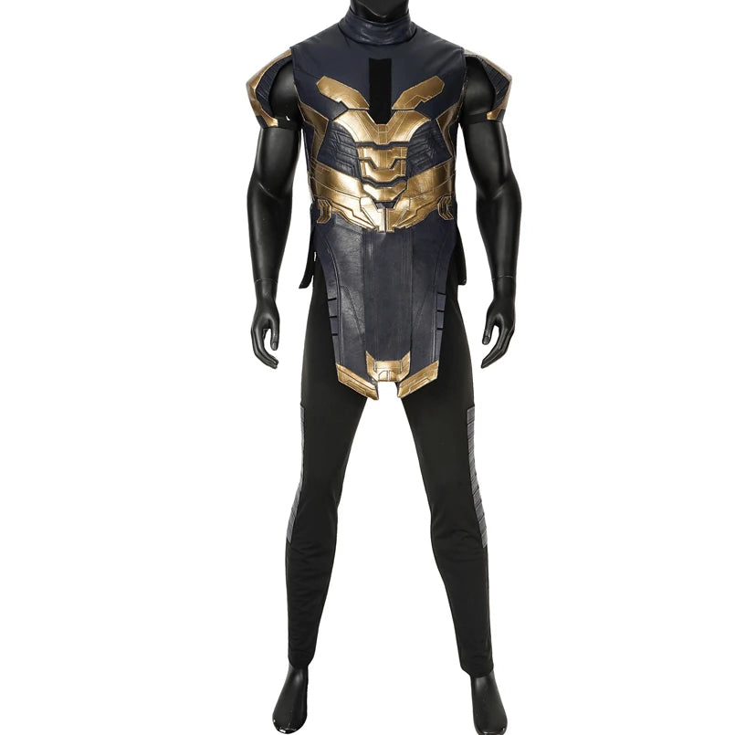 Déguisement Thanos - Armure Endgame Bleu Marine et Or avec Bottes