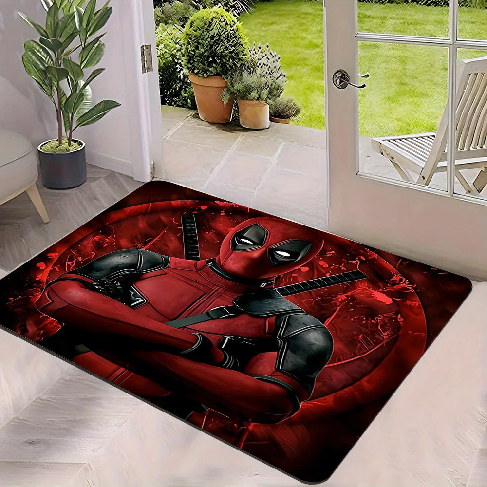 Marvel Deadpool Teppich – Rotblutiges Design mit verschränkten Armen