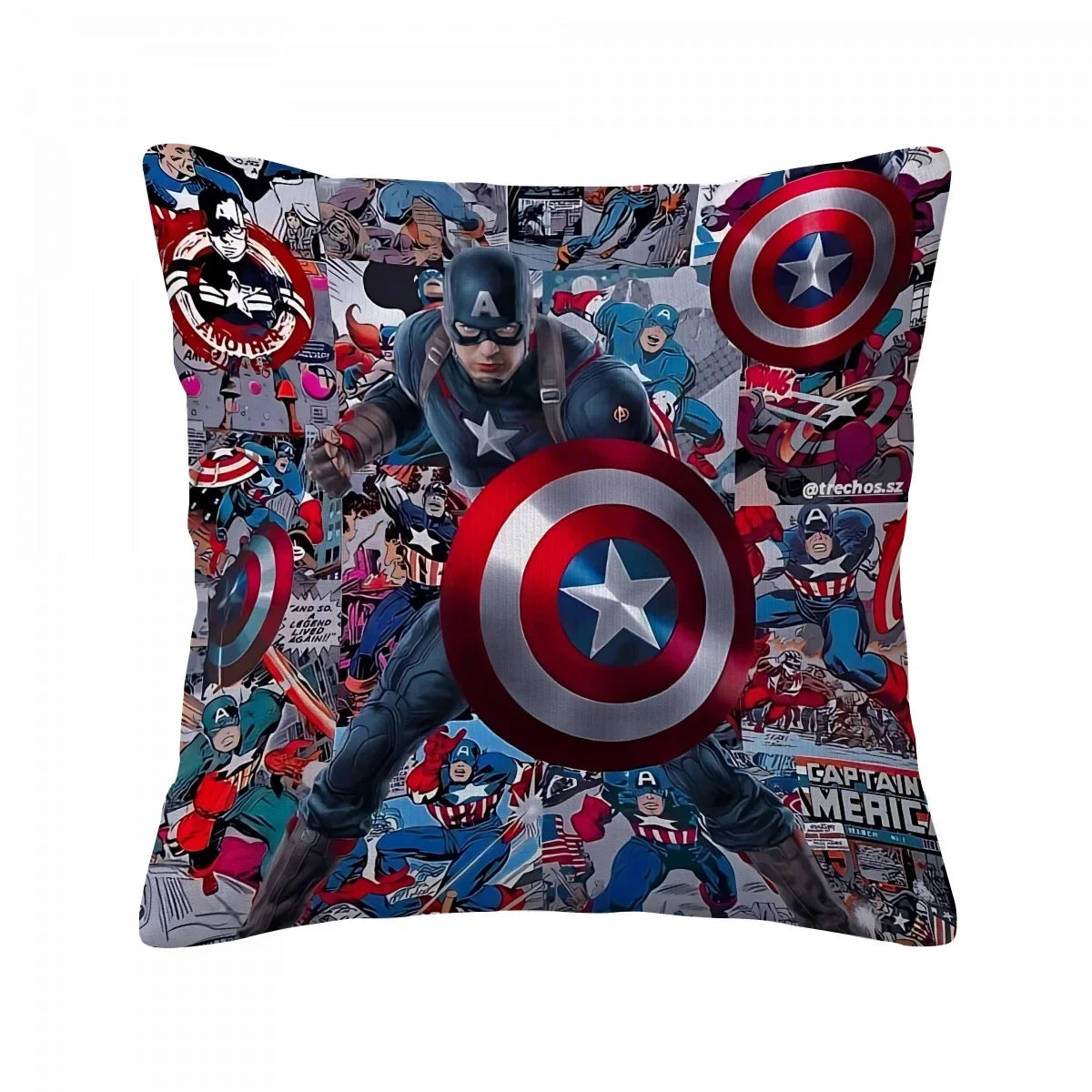Kissenbezug Captain America – Schild-Collage-Montage