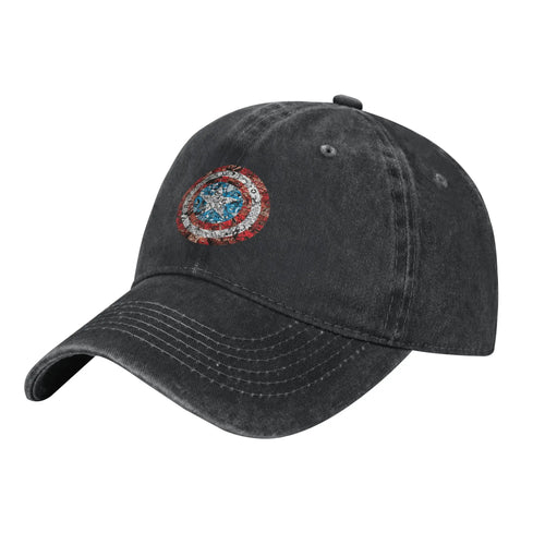 Gorra Capitán América - Escudo Agrietado Antracita