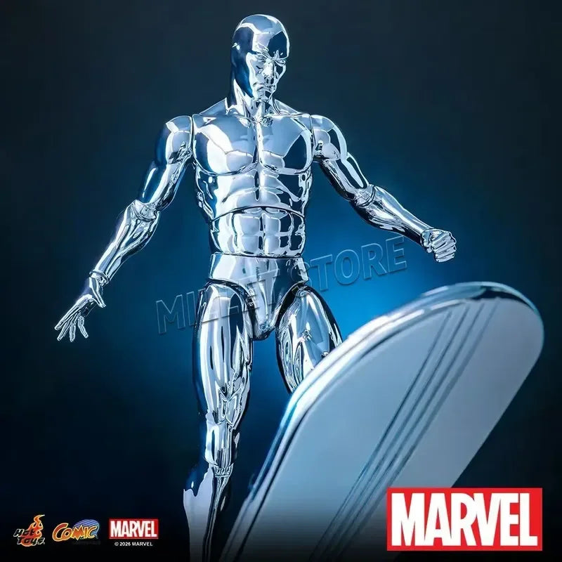 Hot Toys Silver Surfer Figur - 1/6 Marvel Fantastic Four mit Surfbrett