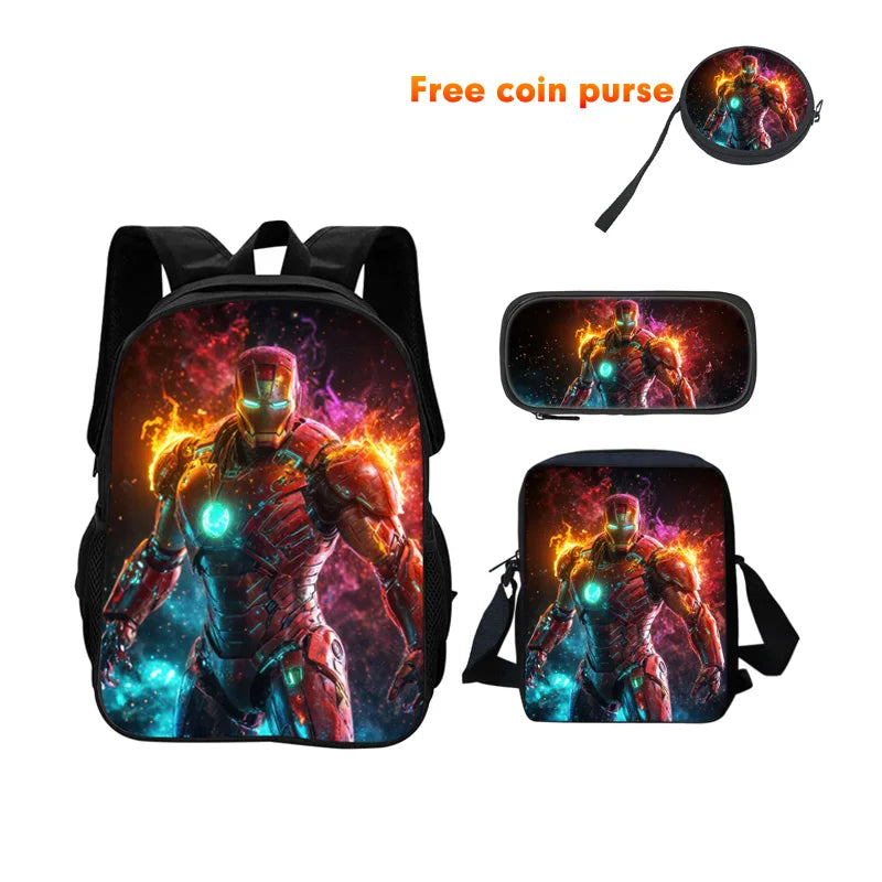 Set de mochila de 3 piezas Avengers Iron Man - Nebulosa Fuego Hielo