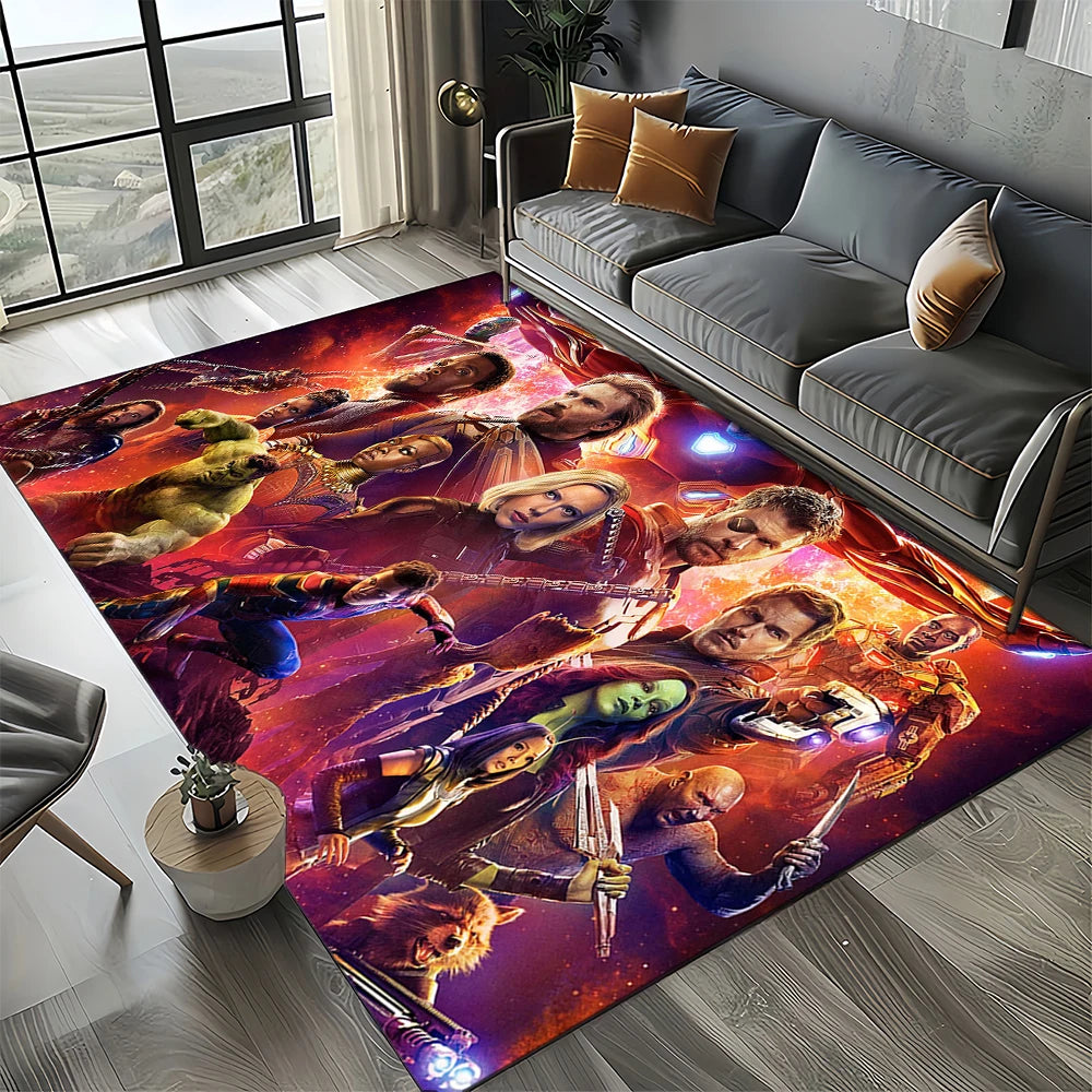 Avengers 3D-Teppich – Grünes Hulk-Nahaufnahme-Design