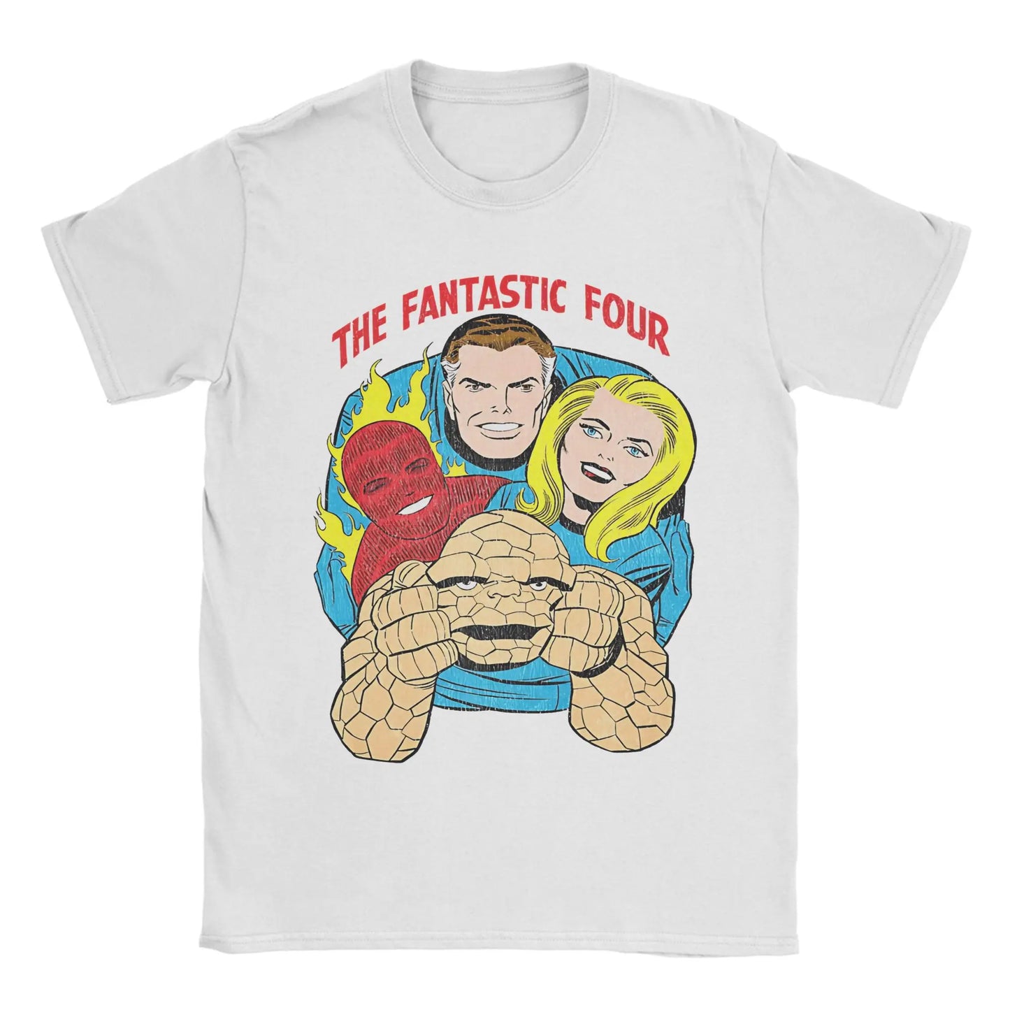 T-Shirt The Fantastic 4 First Steps - Poster Rétro Bleu Unisexe