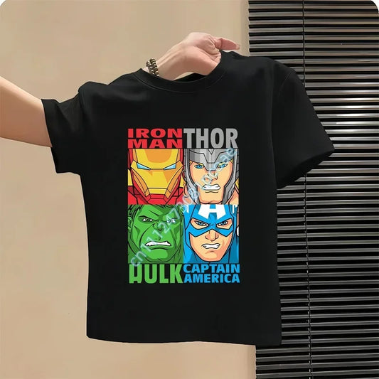 T-Shirt Enfant Avengers - Design Hulk Thor Noir