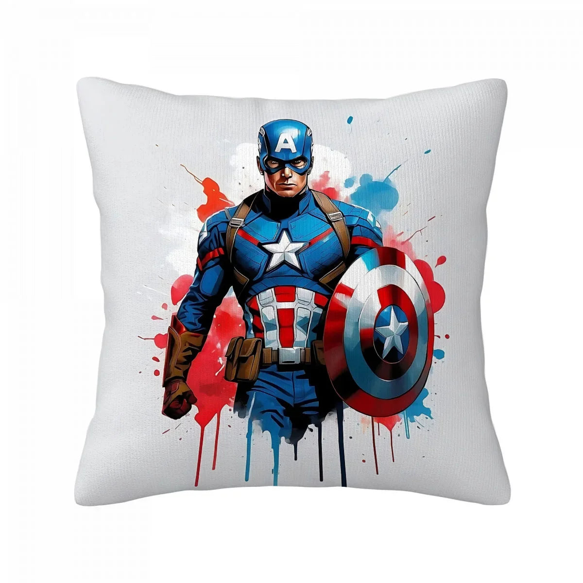 Funda de cojín Capitán América - Salpicaduras de pintura