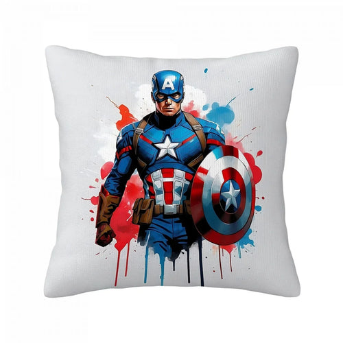 Funda de cojín Capitán América - Salpicaduras de pintura
