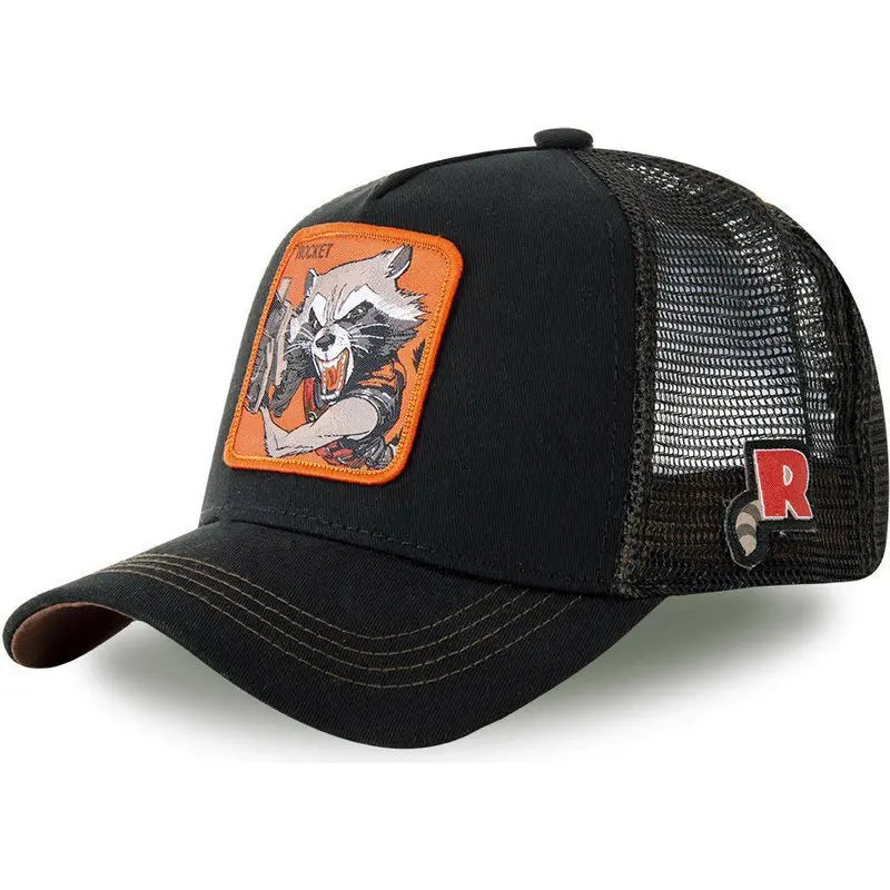 Gorra Rocket Raccoon - Negra y Naranja