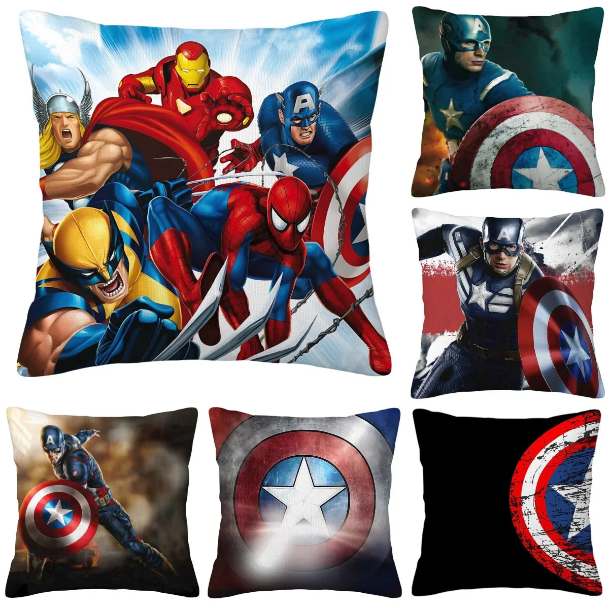 Kissenbezug Captain America – Schild Steintextur