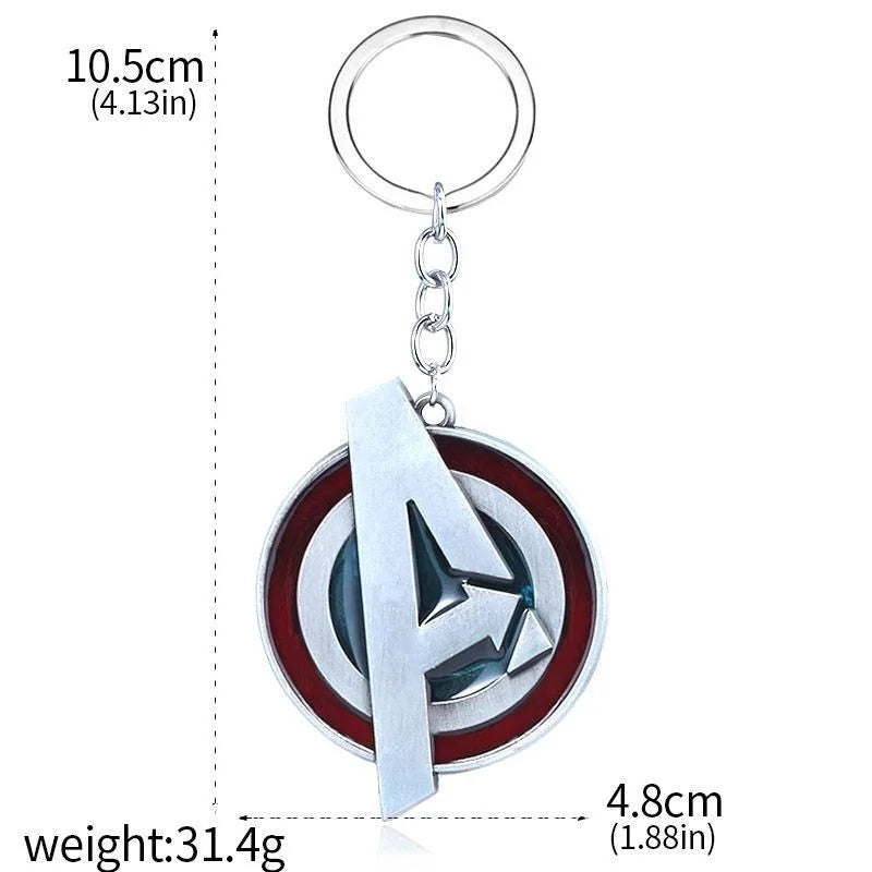 Llavero Avengers Logo A - Escudo Rojo Plateado