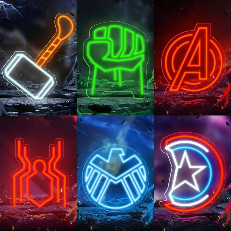 LED Neon Avengers Thor - Hammer Mjolnir