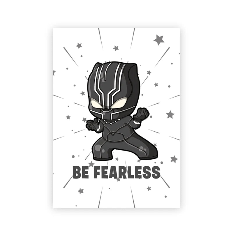 Poster Chibi Black Panther - Be Fearless