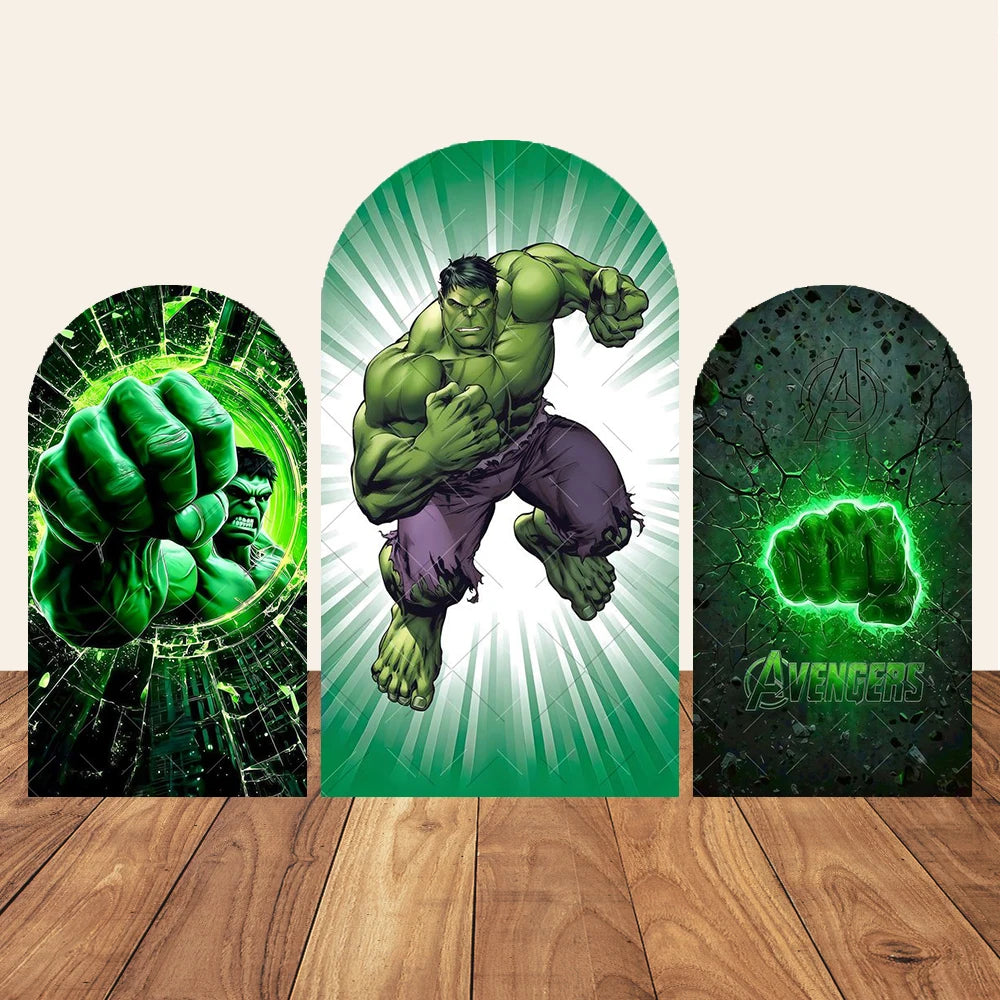 Fondo de Fiesta Arco Avengers Capitán América - Fondo Azul Liso