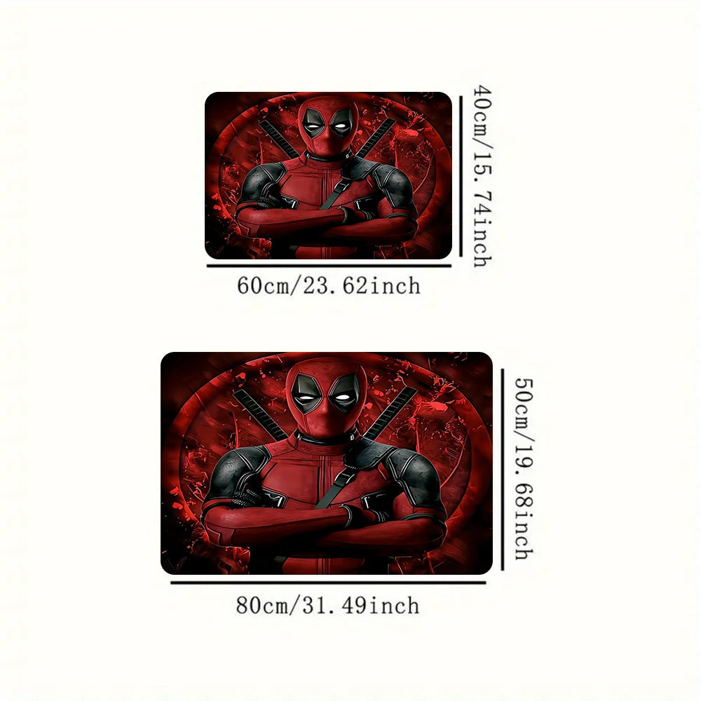 Marvel Deadpool Teppich – Rotblutiges Design mit verschränkten Armen