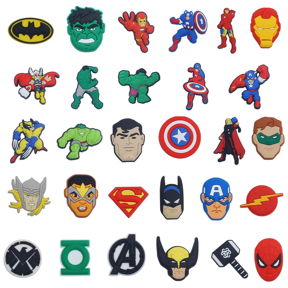 Charms Avengers Superhéroes - Accesorios para Zapatos 30 Piezas