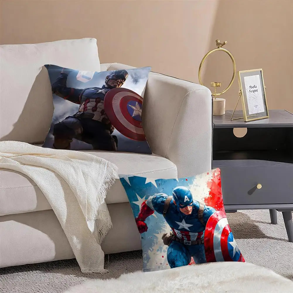 Funda de Cojín Capitán América - Silueta Nocturna
