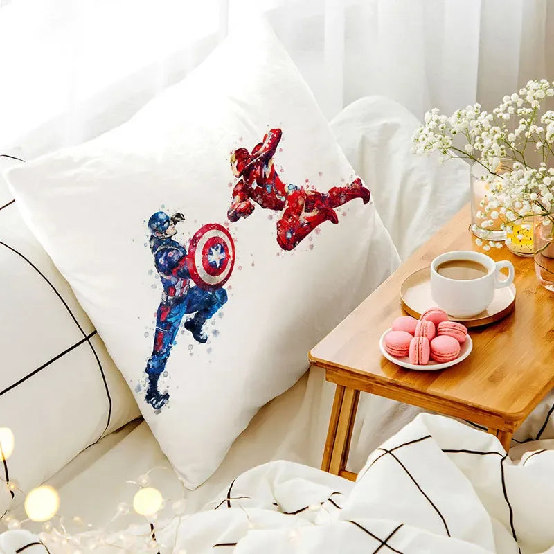 Kissenbezug Iron Man – Aquarell Doppel-Repulsor