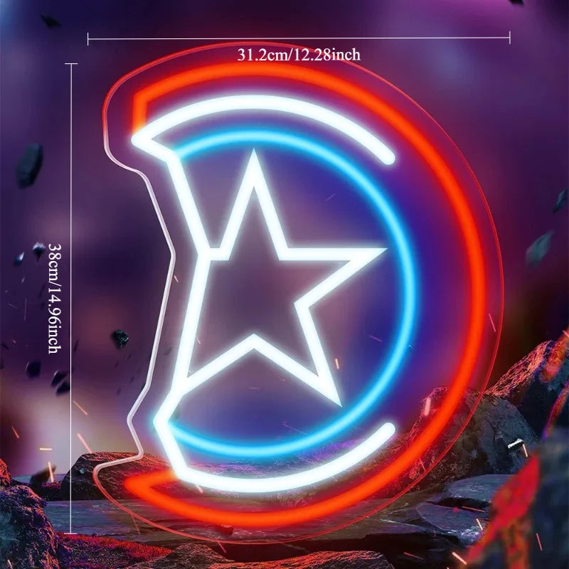 LED Neon Avengers Captain America - Profilschild