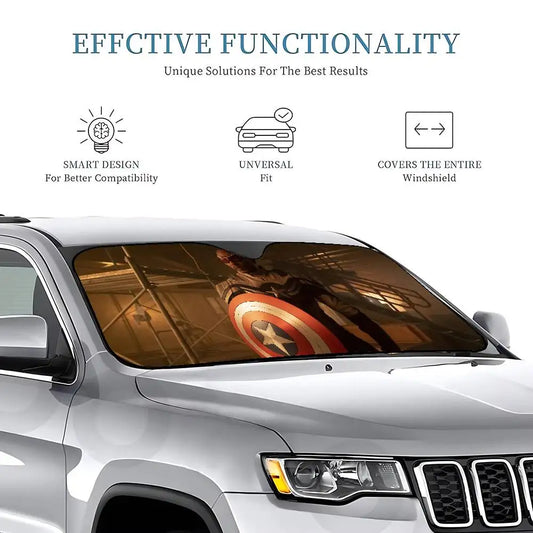 Pare-soleil Avengers Captain America - Bouclier Entrepôt Doré