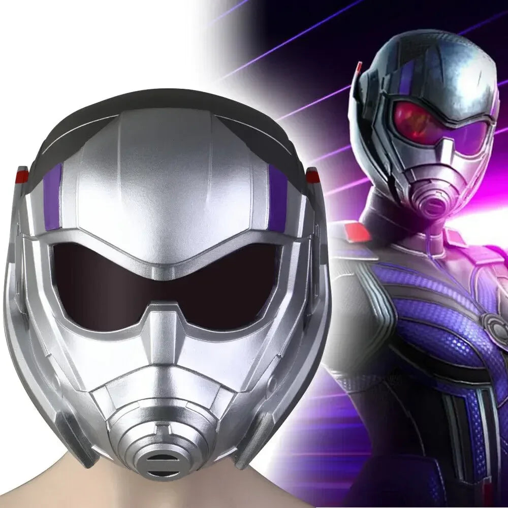 Casque Cosplay Ant-Man et la Guêpe - Argenté et Noir Visière Violette