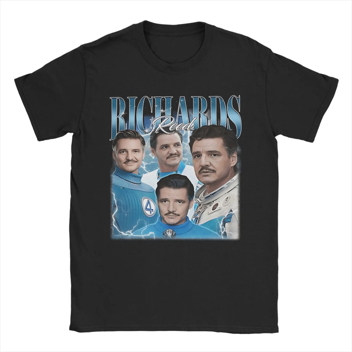 T-Shirt The Fantastic 4 First Steps - Poster Rétro Bleu Unisexe