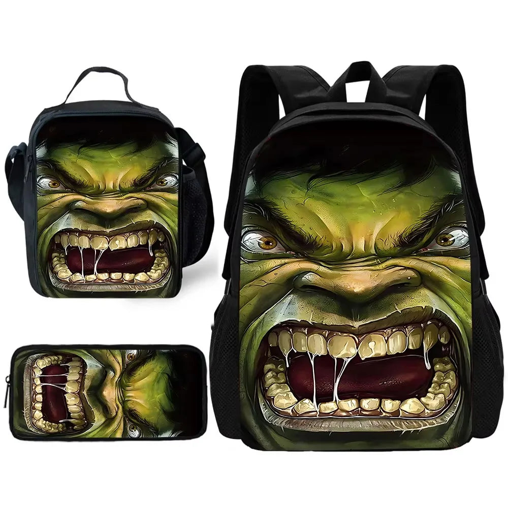 Set Mochila Hulk - Boca Abierta Dientes Detallados