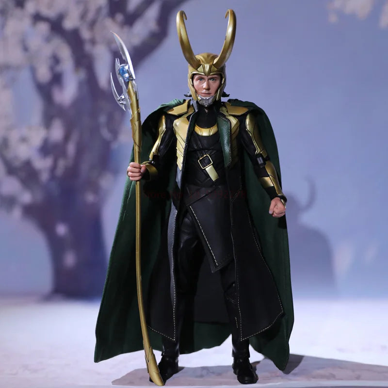 Figura Loki 1/7 Deluxe Marvel - Casco Cetro Manos Intercambiables