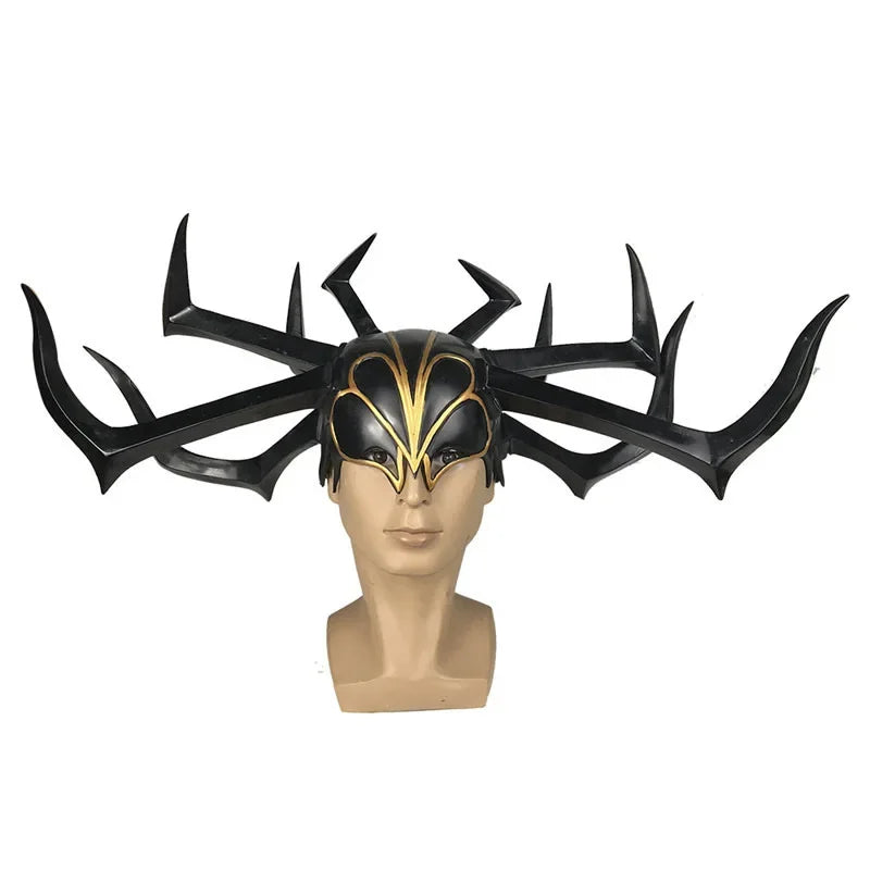 Casque Cosplay Hela - Déesse de la Mort Couronne Noire