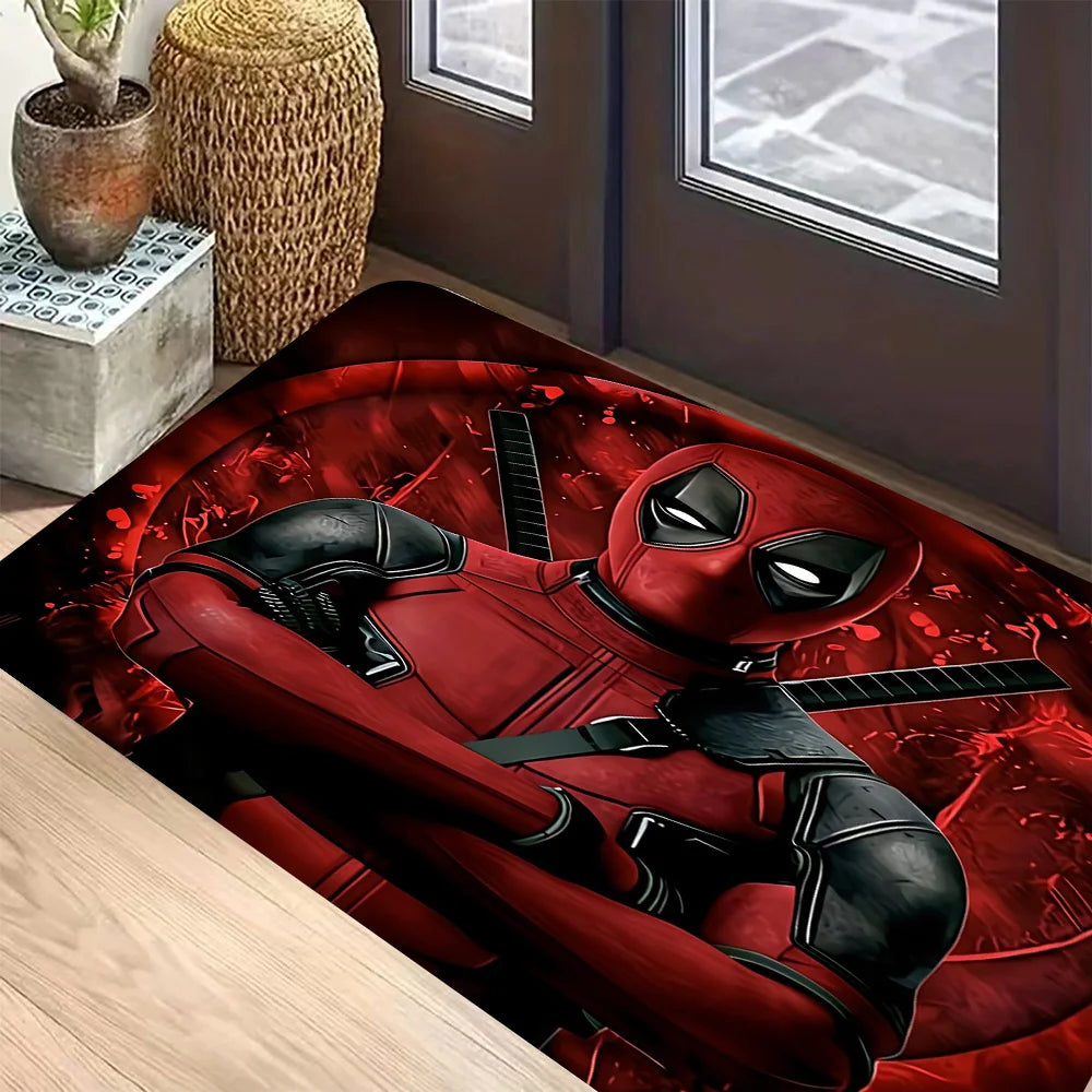 Marvel Deadpool Teppich – Rotblutiges Design mit verschränkten Armen