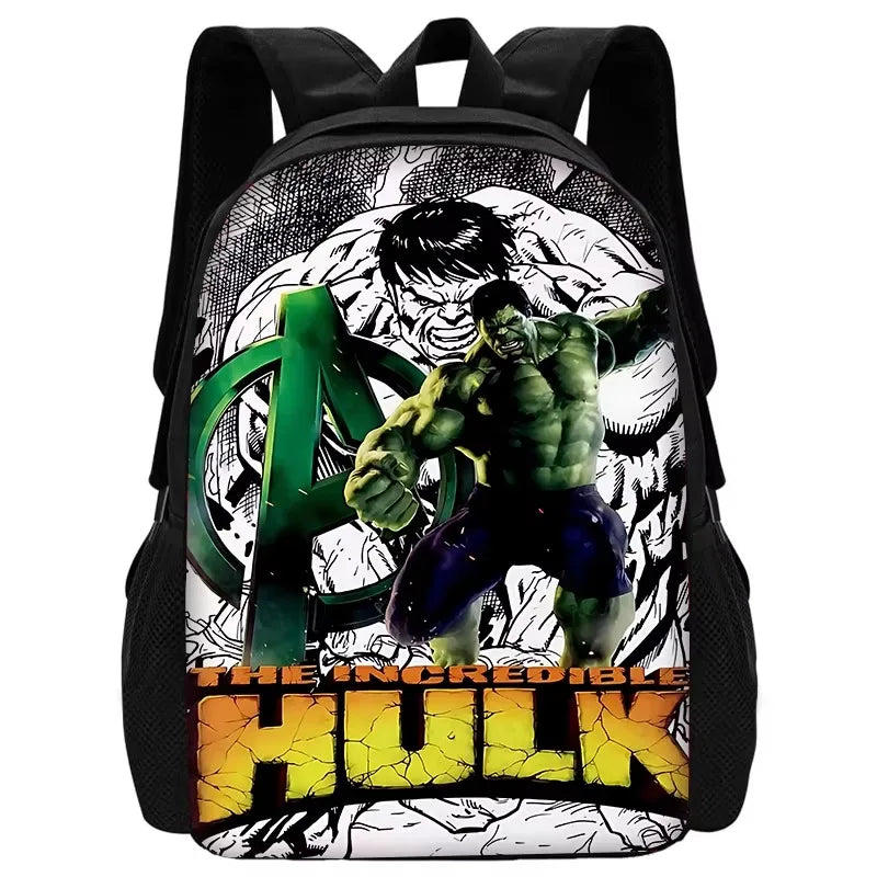 Mochila Infantil Hulk - Logo Incredible Hulk Avengers Verde Estilo Cómic