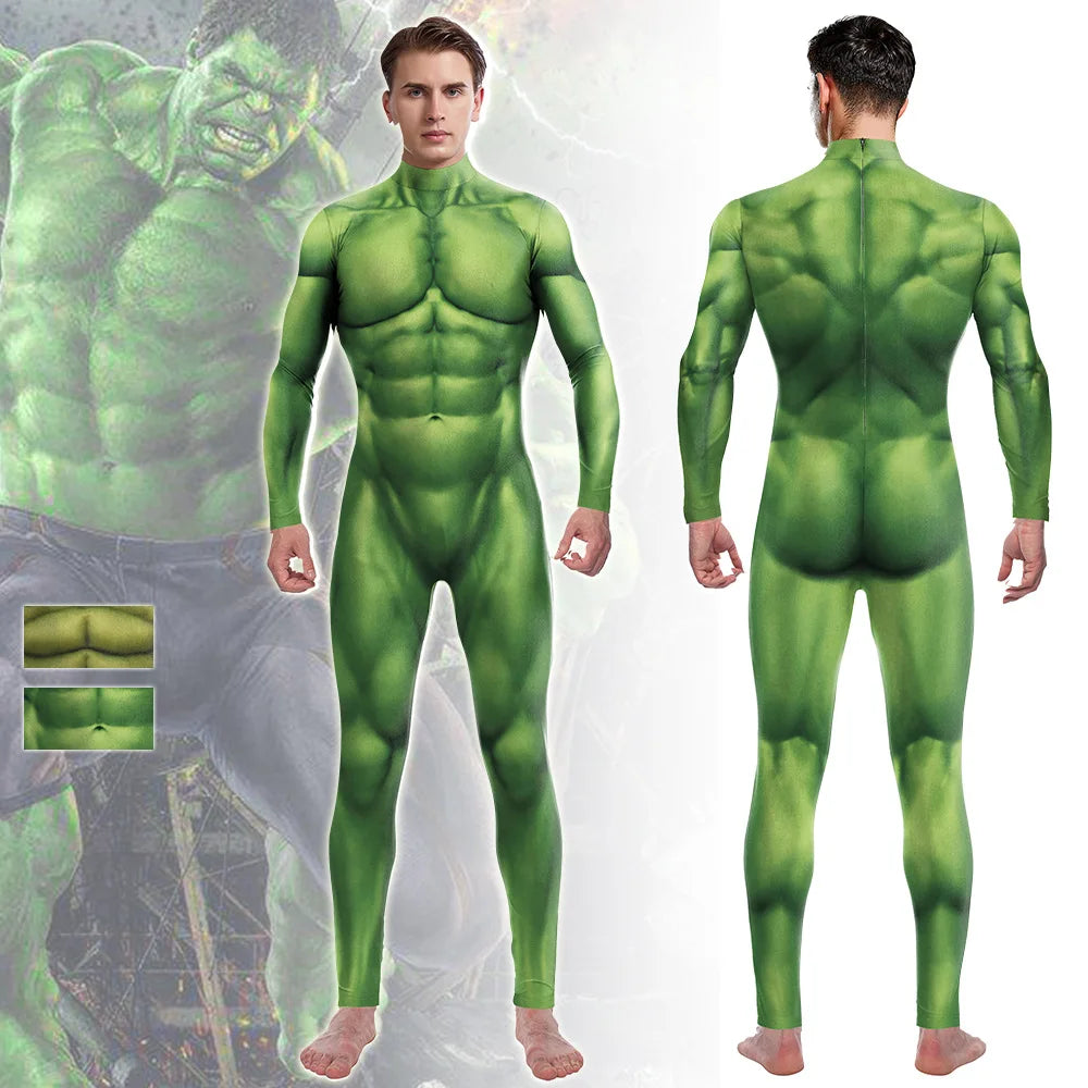 Disfraz de Hulk - Traje Musculoso Verde Integral