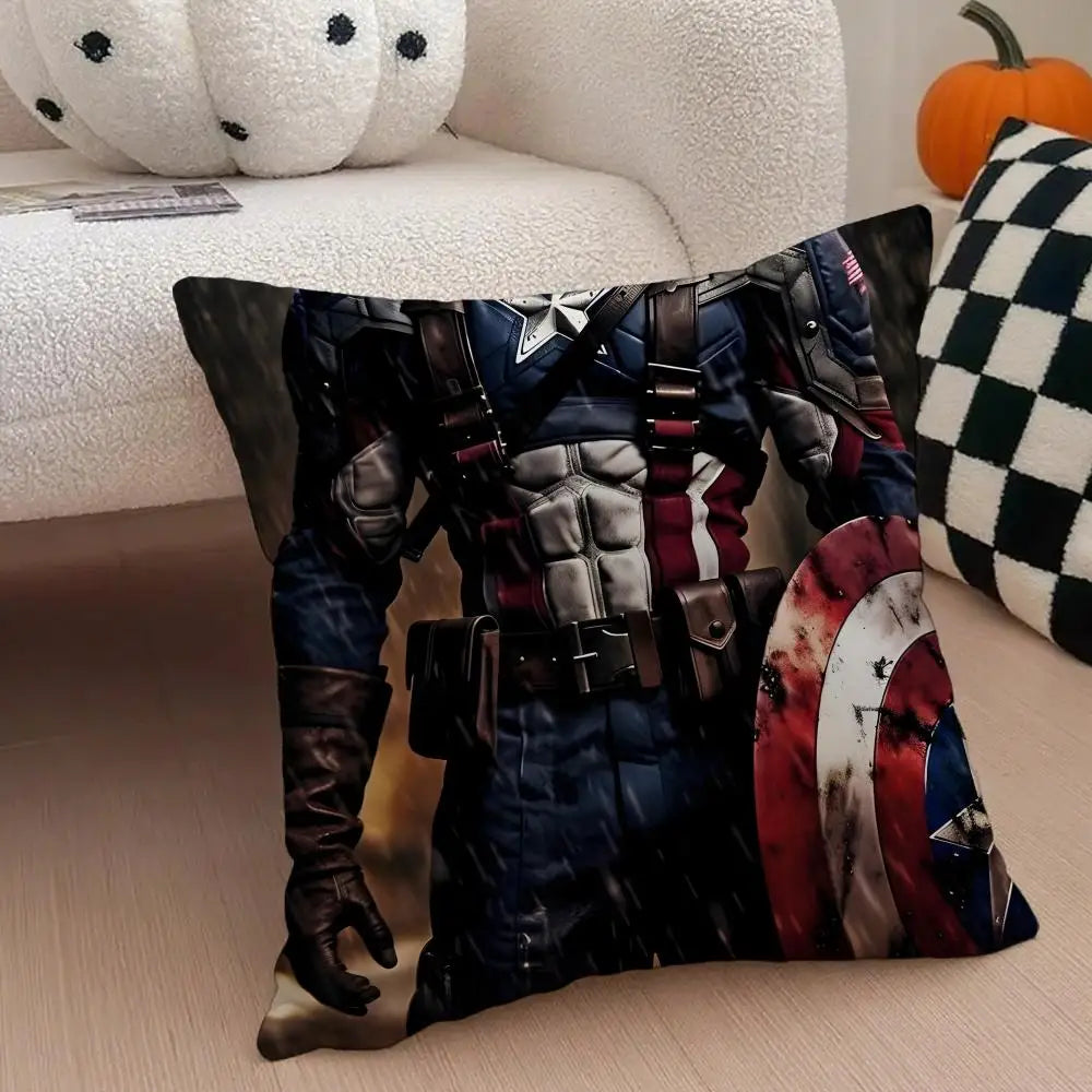Funda de Cojín Capitán América - Silueta Nocturna