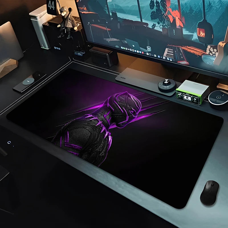 Tapis de Souris XXL Gaming Black Panther - Noir Monochrome Bureau
