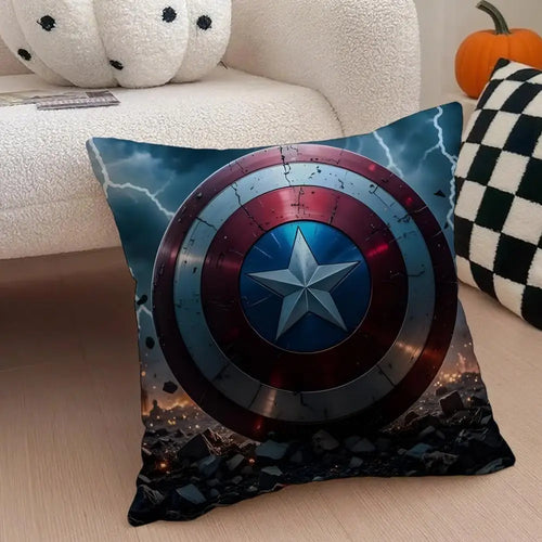 Funda de Cojín Capitán América - Mirada Heroica